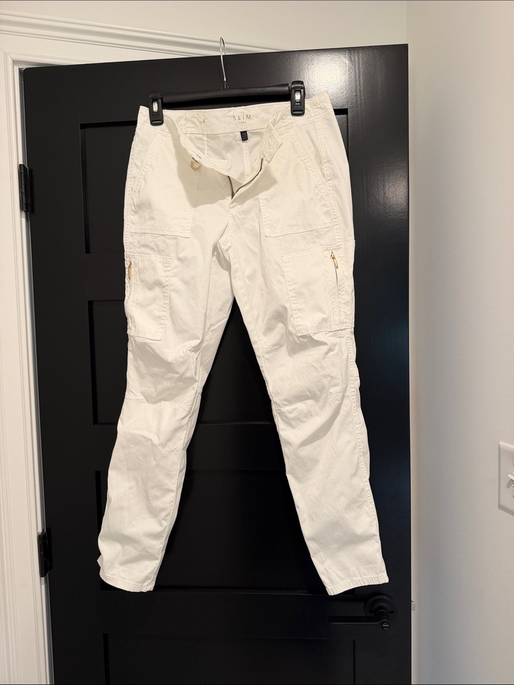 WHBM Slim White Women's Cargo Pants - Lightweight Utility Style